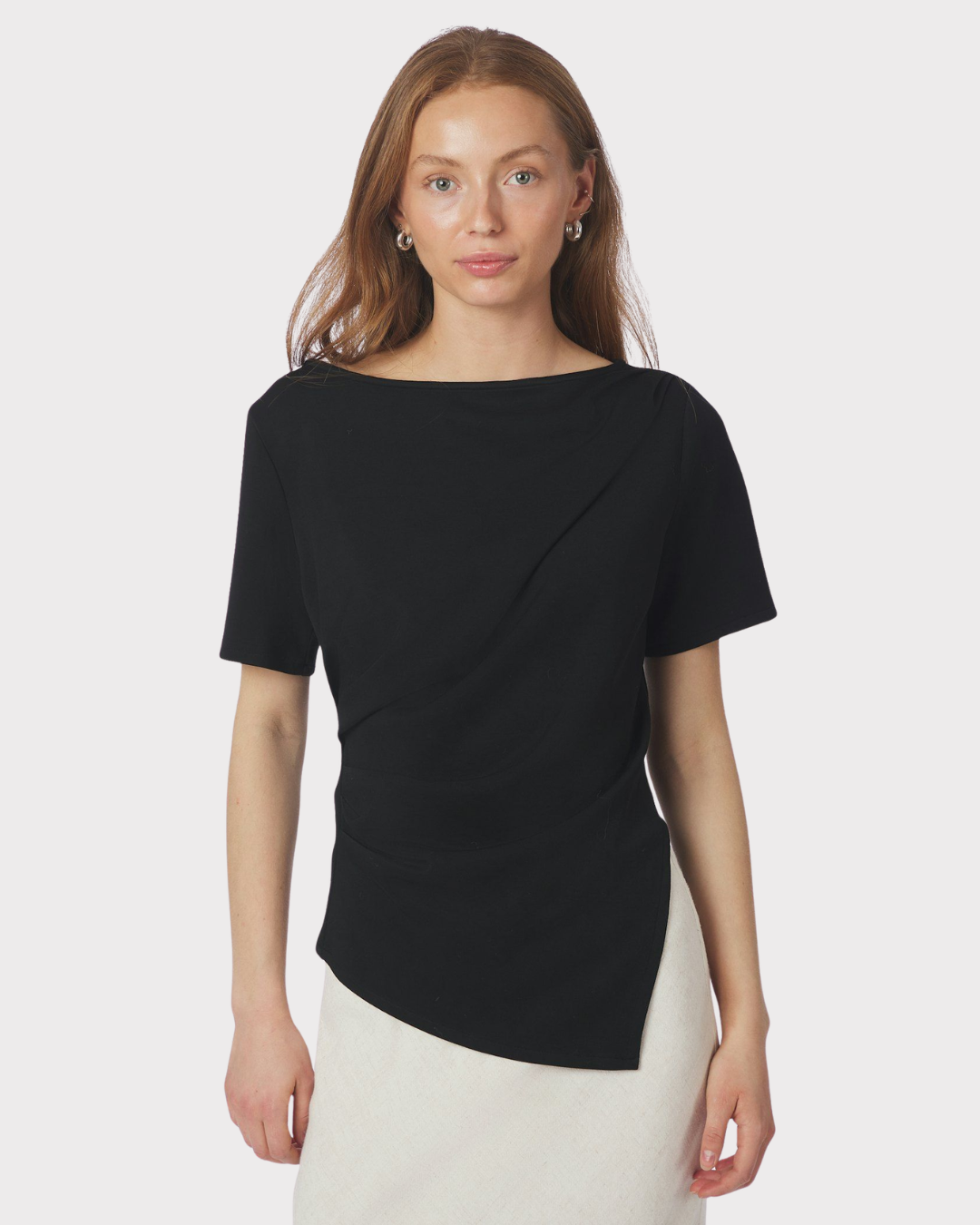 Rasmine Soft Blouse-T-shirt-Neo Noir-Aandahls