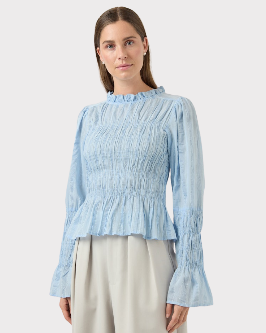 Rava Ls Smock Top-Overdel-YAS-Aandahls