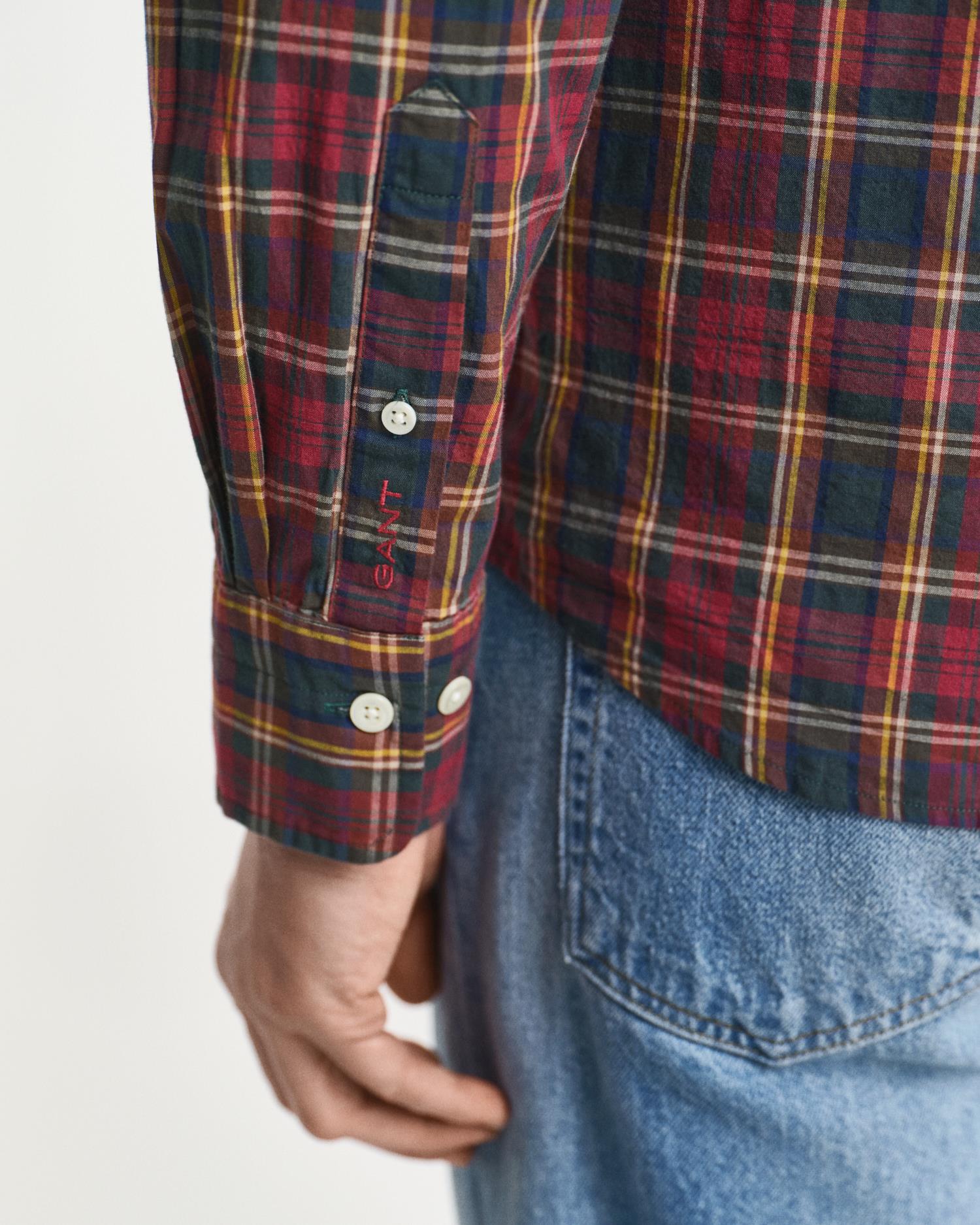 Reg Archive Poplin Check Shirt-Skjorte-Gant-Aandahls