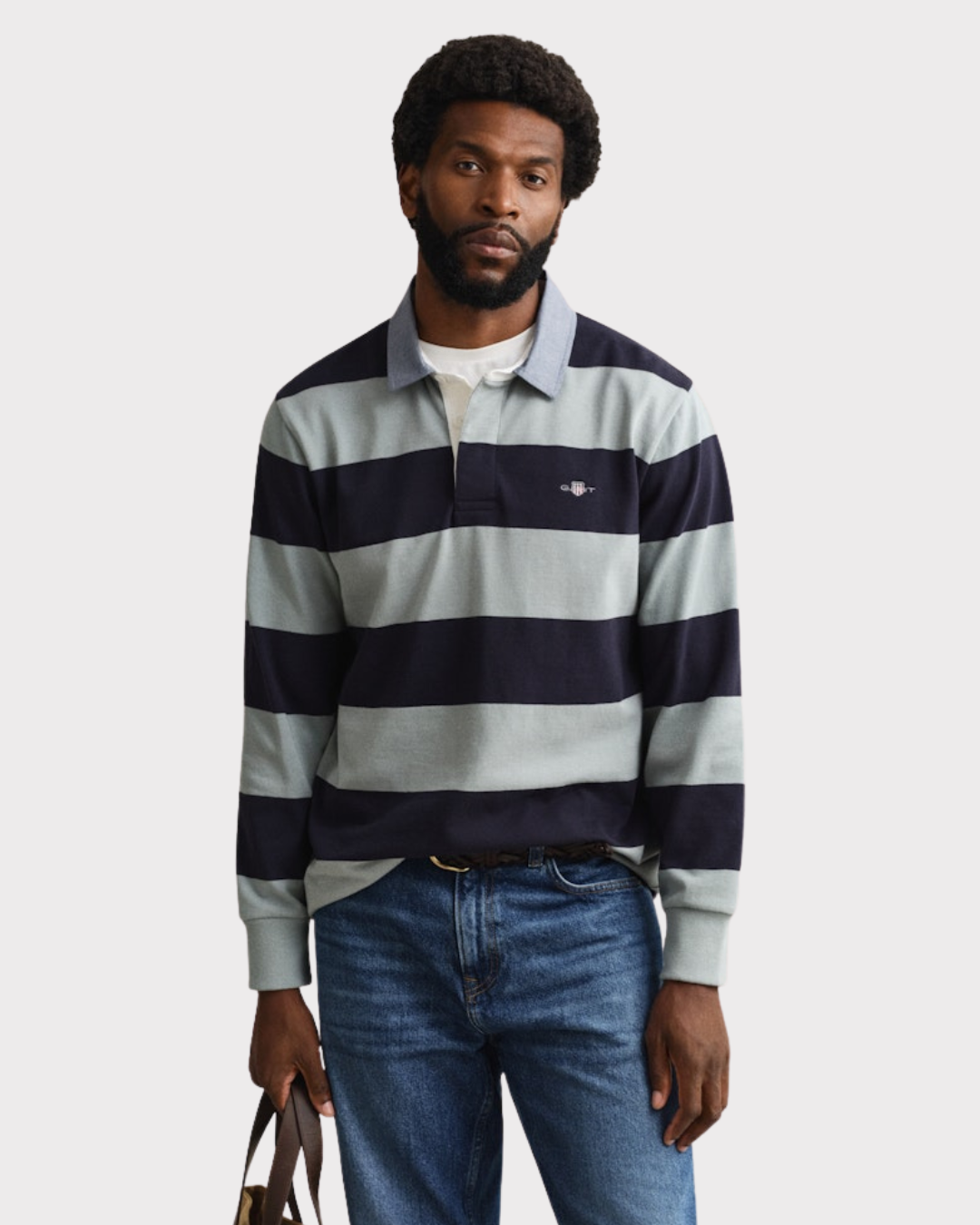 Reg Chambray Stripe Heavy Rugger-Genser-Gant-Aandahls