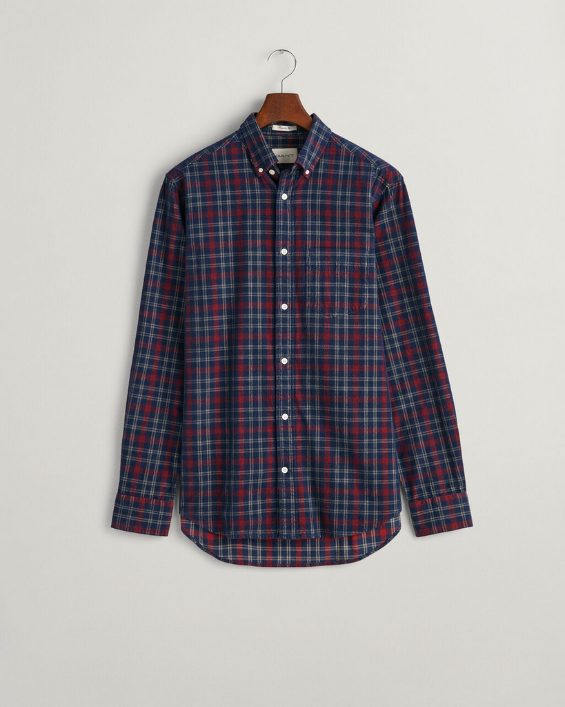 Reg Cord Check Shirt-Skjorter-Gant-Aandahls
