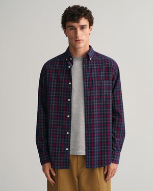 Reg Cord Check Shirt-Skjorter-Gant-Aandahls