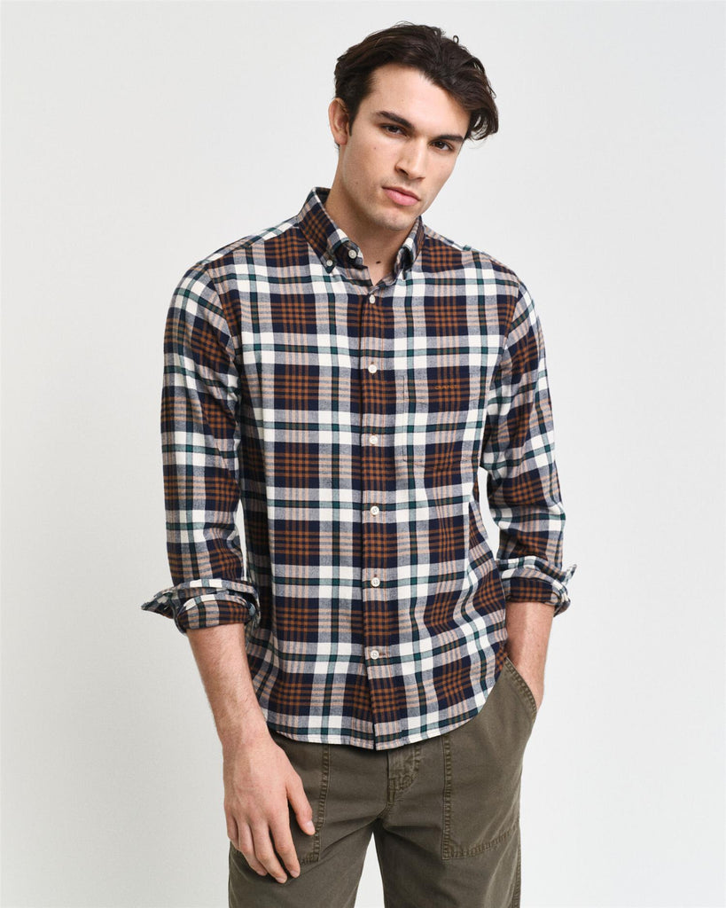 Reg Flanell Plaid Shirt-Skjorte-Gant-Aandahls