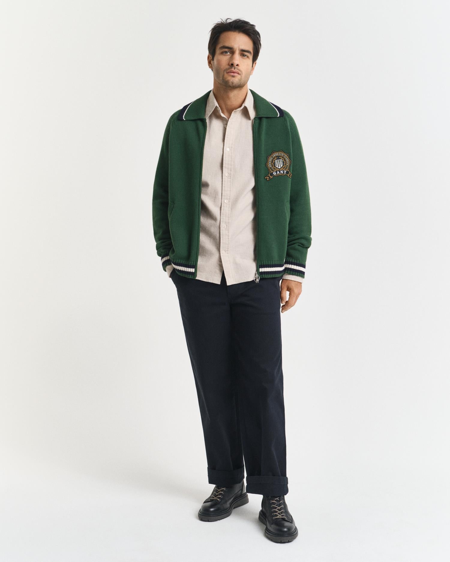 Reg Flannel Melange Shirt-Skjorte-Gant-Aandahls