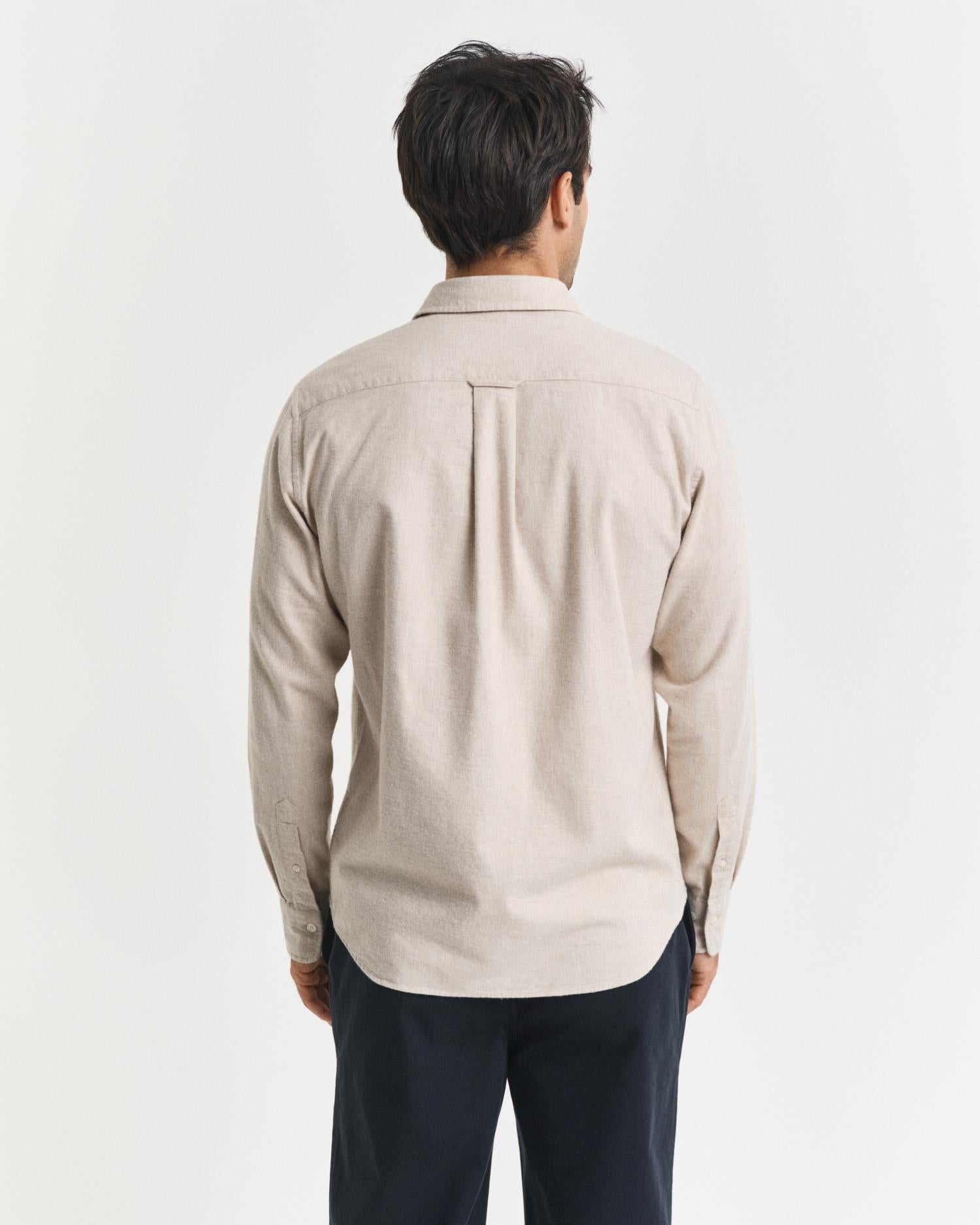 Reg Flannel Melange Shirt-Skjorte-Gant-Aandahls