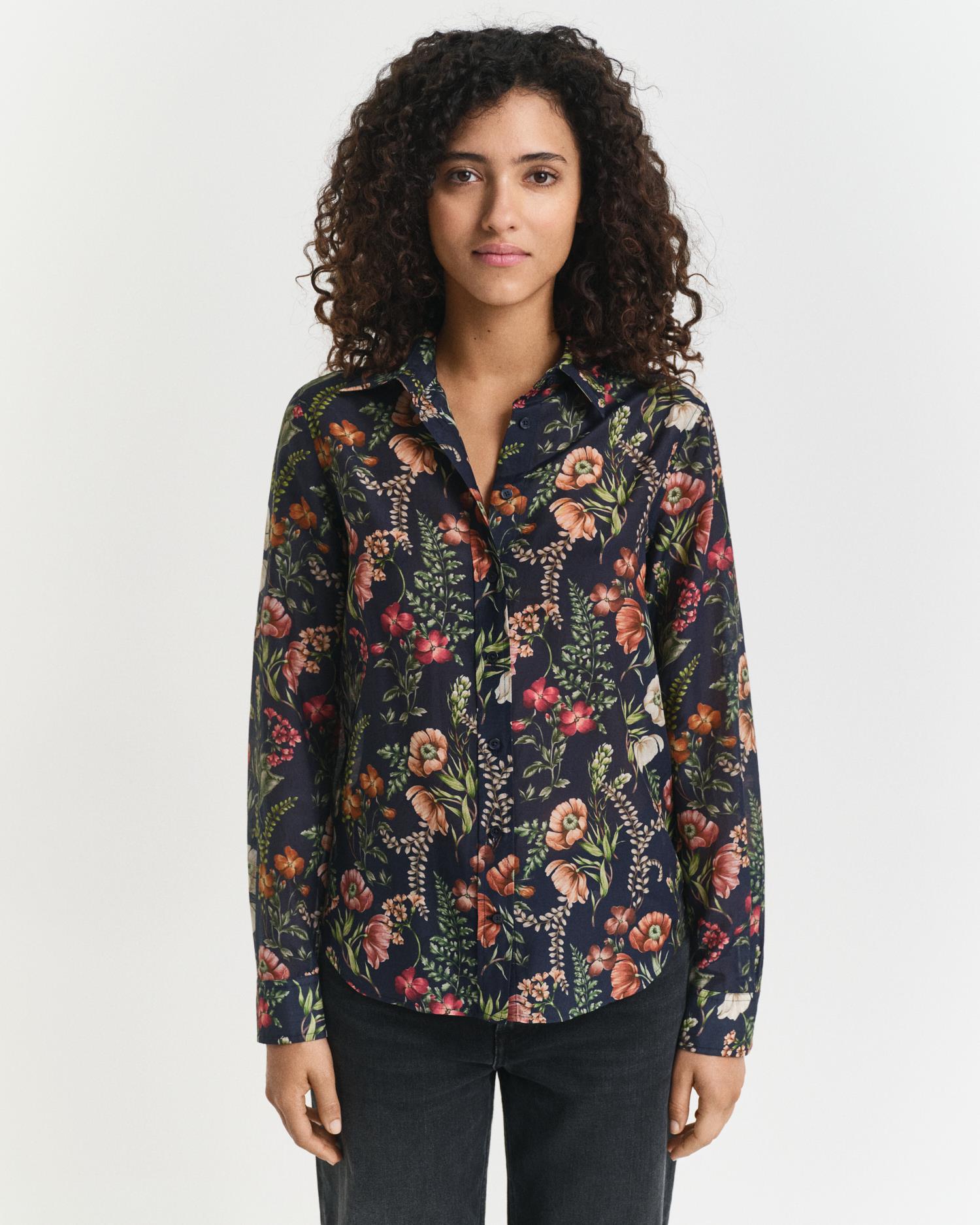 Reg Floral Print Cot Silk Shirt-Skjorte-Gant-Aandahls