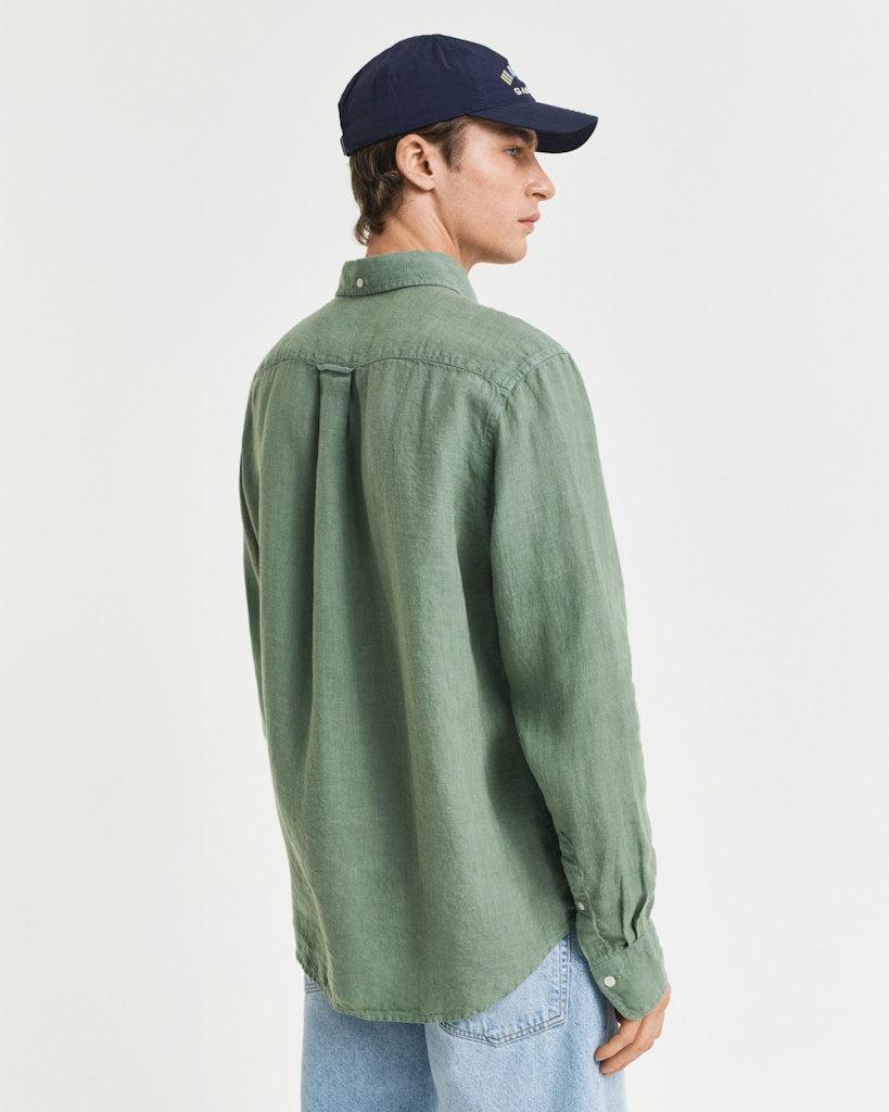 Reg Gmnt Dyed Linen Shirt-Skjorte-Gant-Aandahls