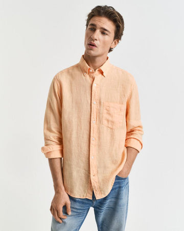 Reg Gmnt Dyed Linen Shirt-Skjorte-Gant-Aandahls