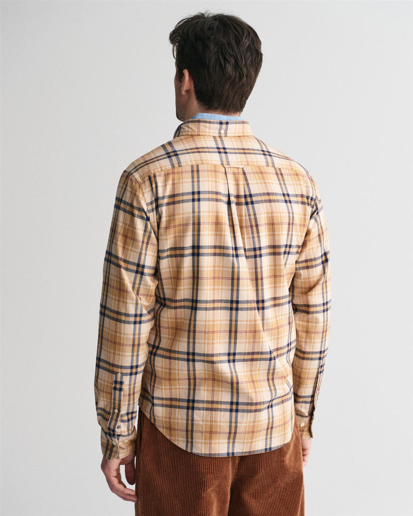 Reg Jaspe Flannel Plaid Shirt-Skjorte-Gant-Aandahls