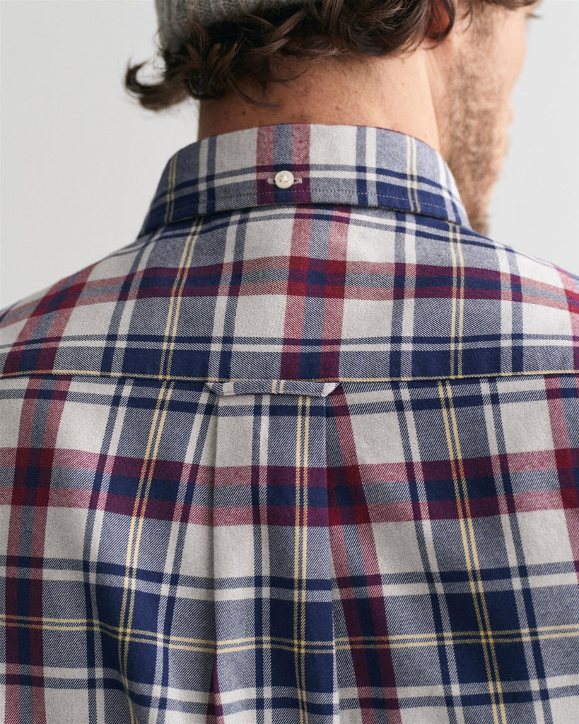 Reg Jaspe Flannel Plaid Shirt-Skjorte-Gant-Aandahls