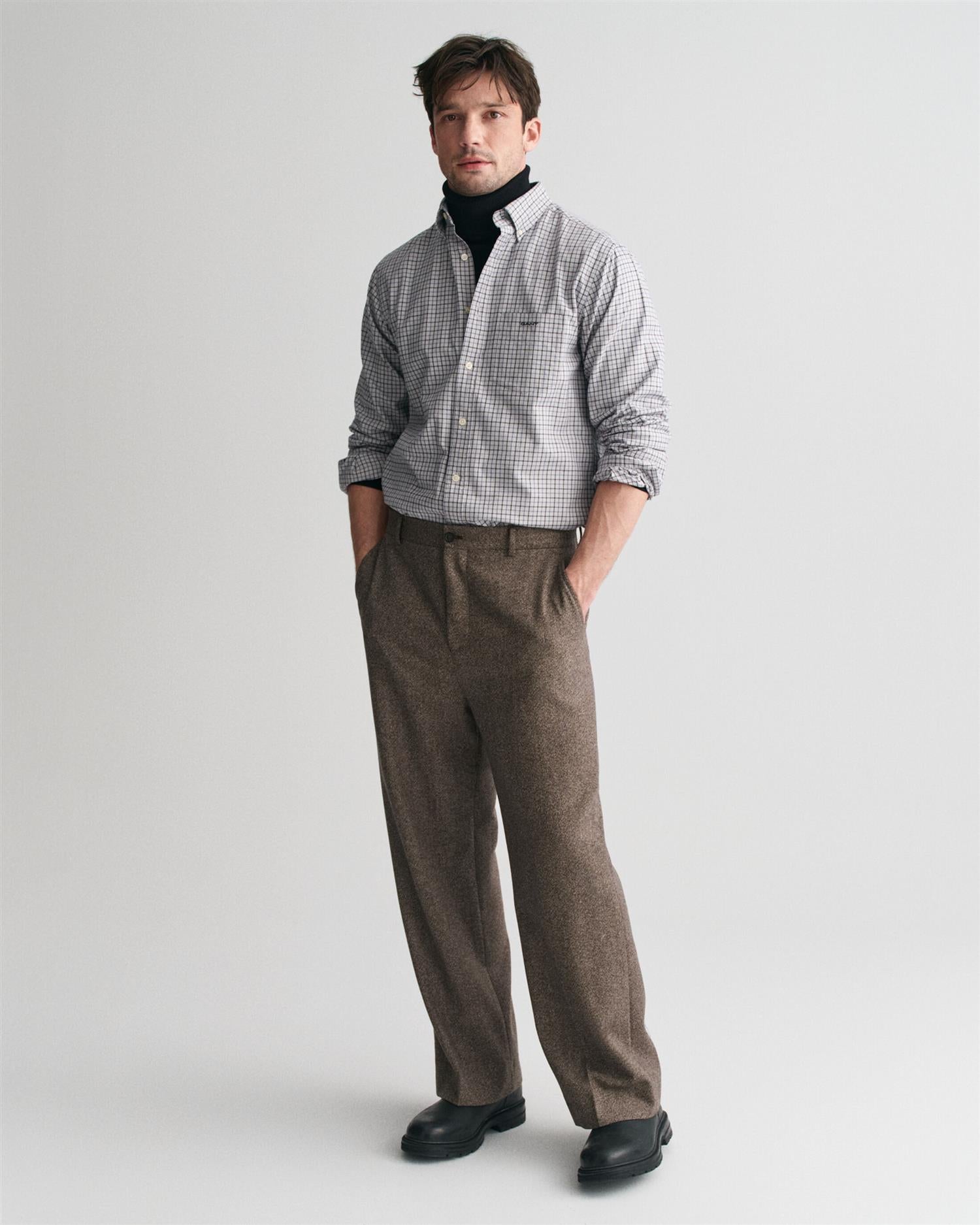 Reg Jaspe Tattersall Shirt-Skjorter-Gant-Aandahls