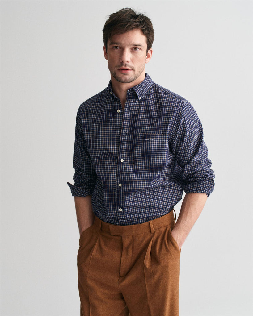 Reg Jaspe Tattersall Shirt-Skjorter-Gant-Aandahls