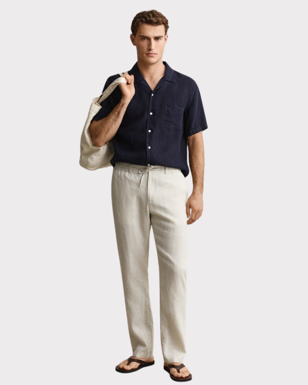 Reg Linen Ds Pants-Bukse-Gant-Aandahls
