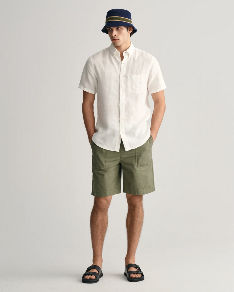 Reg Linen SS Shirt-Skjorter-Gant-Aandahls