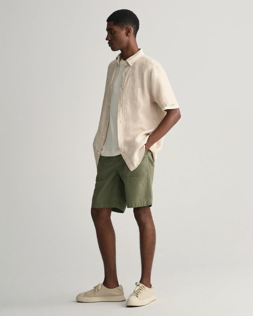 Reg Linen SS Shirt-Skjorter-Gant-Aandahls