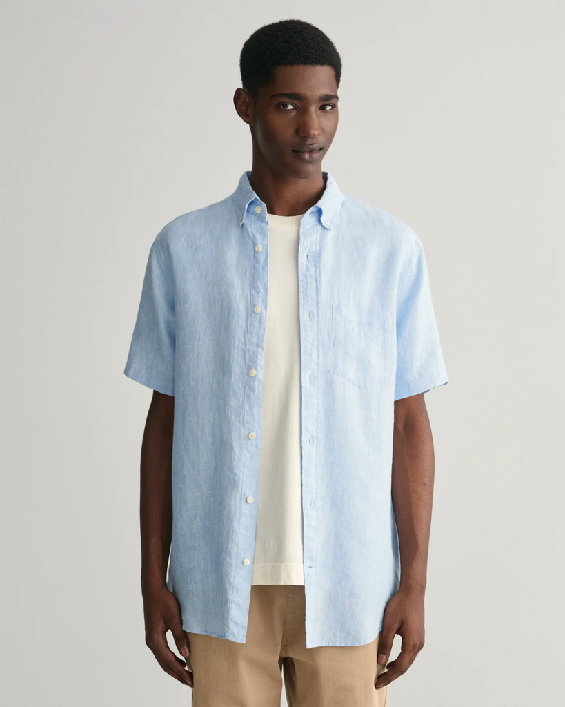Reg Linen SS Shirt-Skjorter-Gant-Aandahls