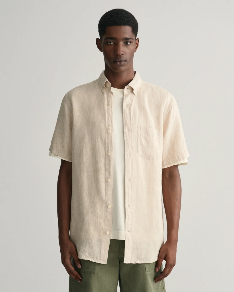 Reg Linen SS Shirt-Skjorter-Gant-Aandahls