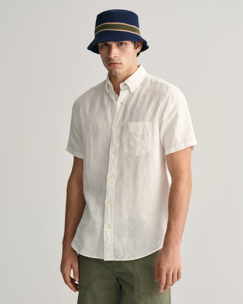 Reg Linen SS Shirt-Skjorter-Gant-Aandahls