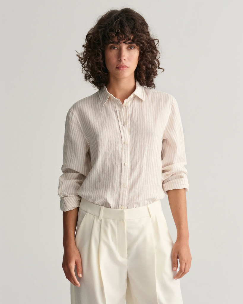 Reg Linen Stripe Shirt-Skjorte-Gant-Aandahls