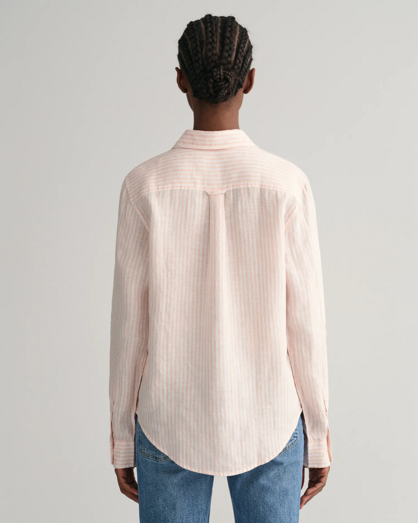 Reg Linen Stripe Shirt-Skjorter-Gant-Aandahls
