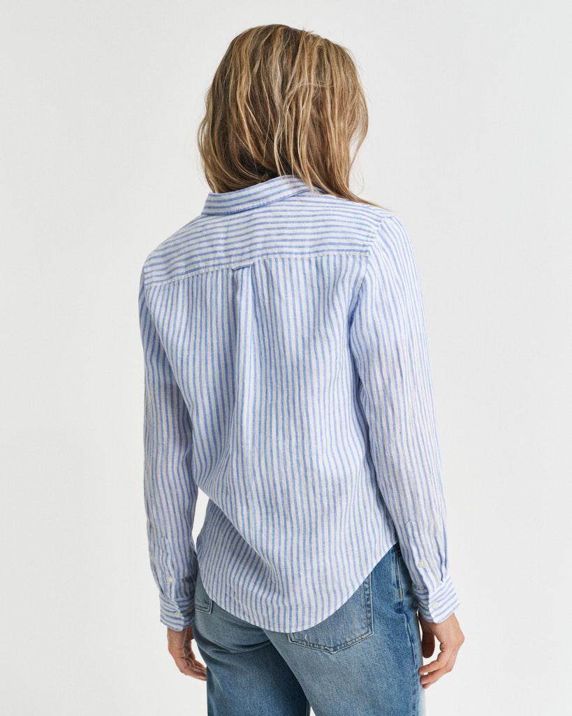 Reg Linen Striped Shirt-Skjorte-Gant-Aandahls