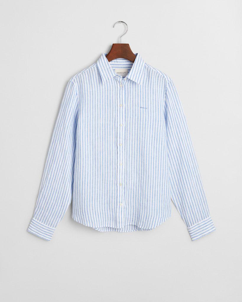 Reg Linen Striped Shirt-Skjorte-Gant-Aandahls