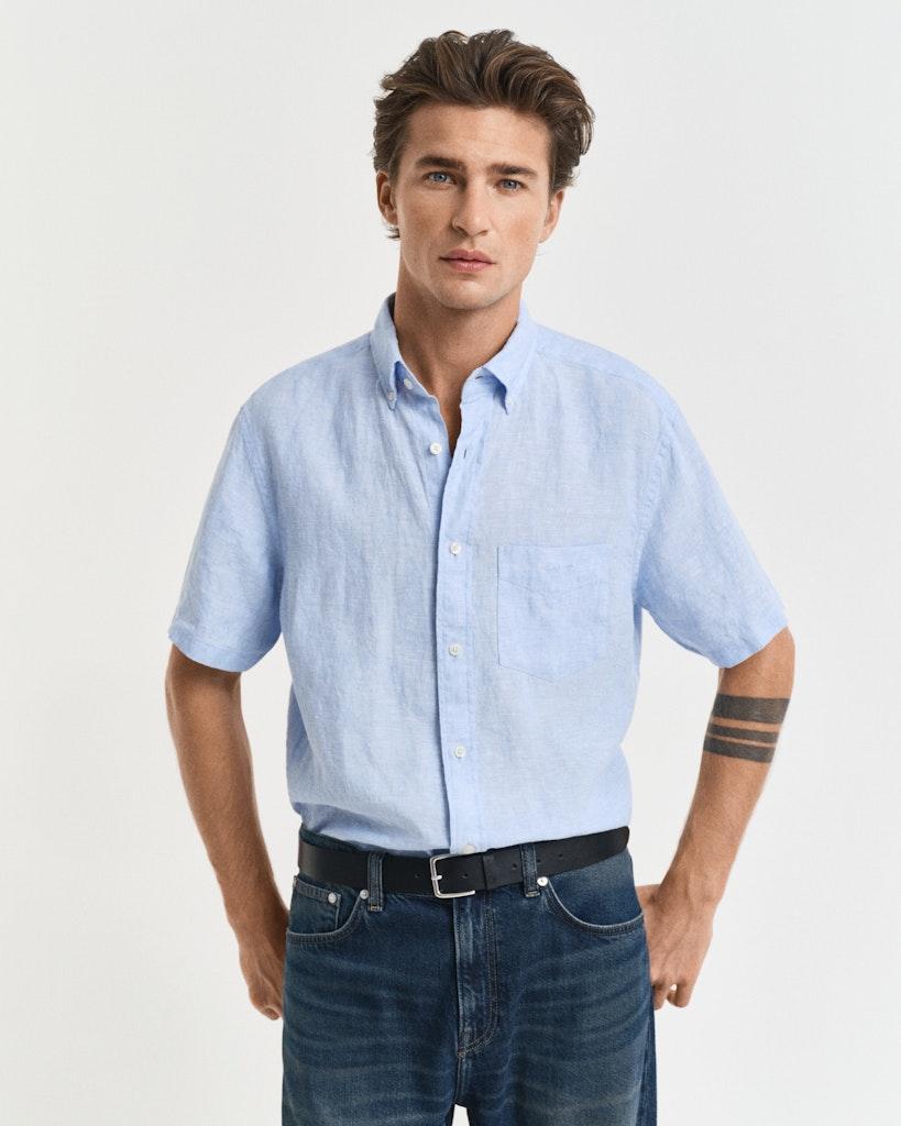 Reg Linen ss shirt-Skjorte-Gant-Aandahls