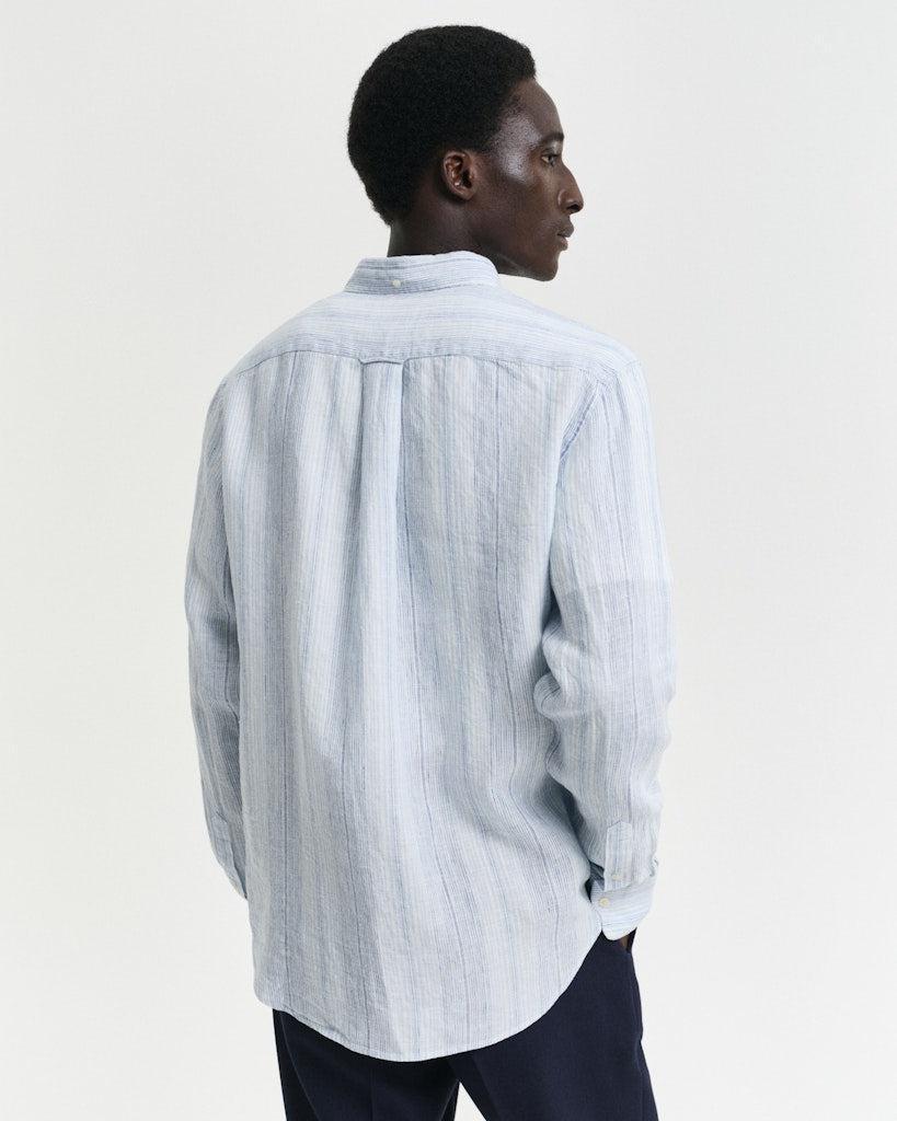 Reg Linen stripe shirt-Skjorte-Gant-Aandahls