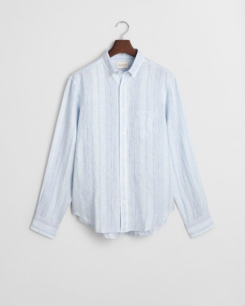 Reg Linen stripe shirt-Skjorte-Gant-Aandahls