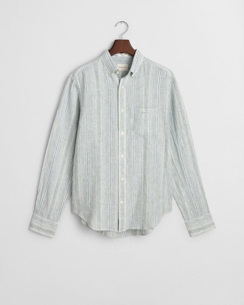 Reg Linen stripe shirt-Skjorte-Gant-Aandahls