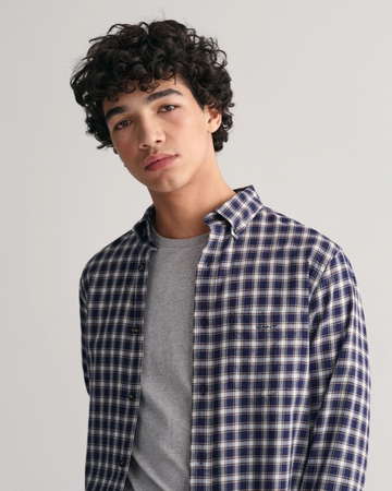 Reg Micro Tartan Flannel Shirt-Skjorter-Gant-Aandahls