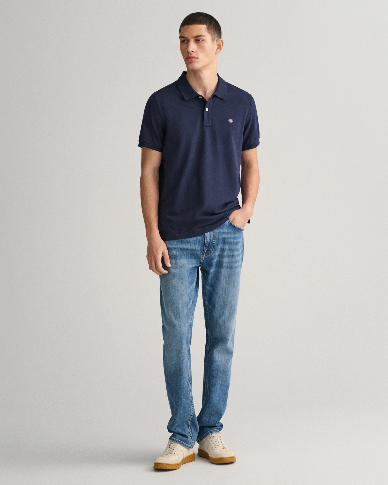 Reg Shield Ss Pique Polo-T-shirt-Gant-Aandahls