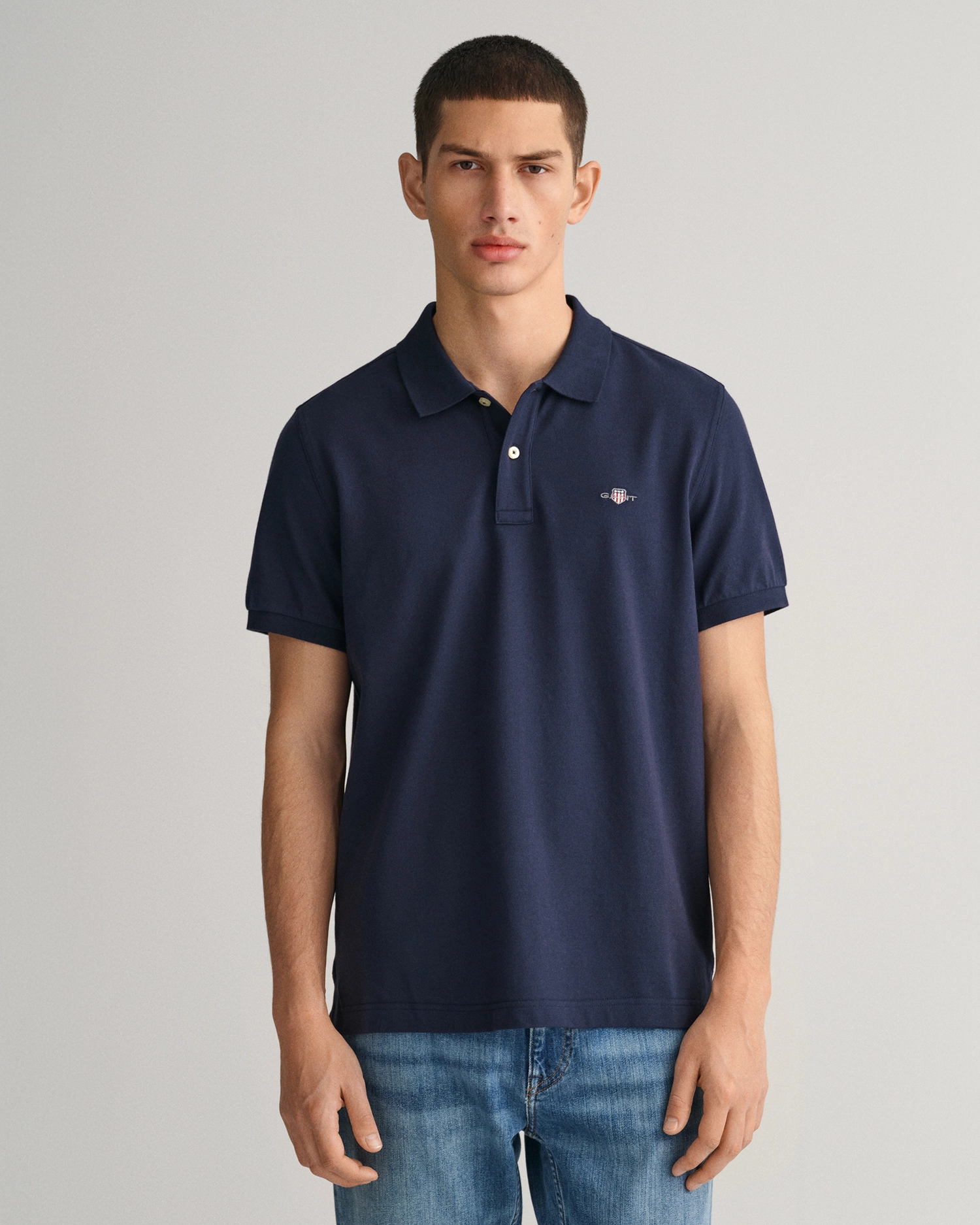 Reg Shield Ss Pique Polo-T-shirt-Gant-Aandahls
