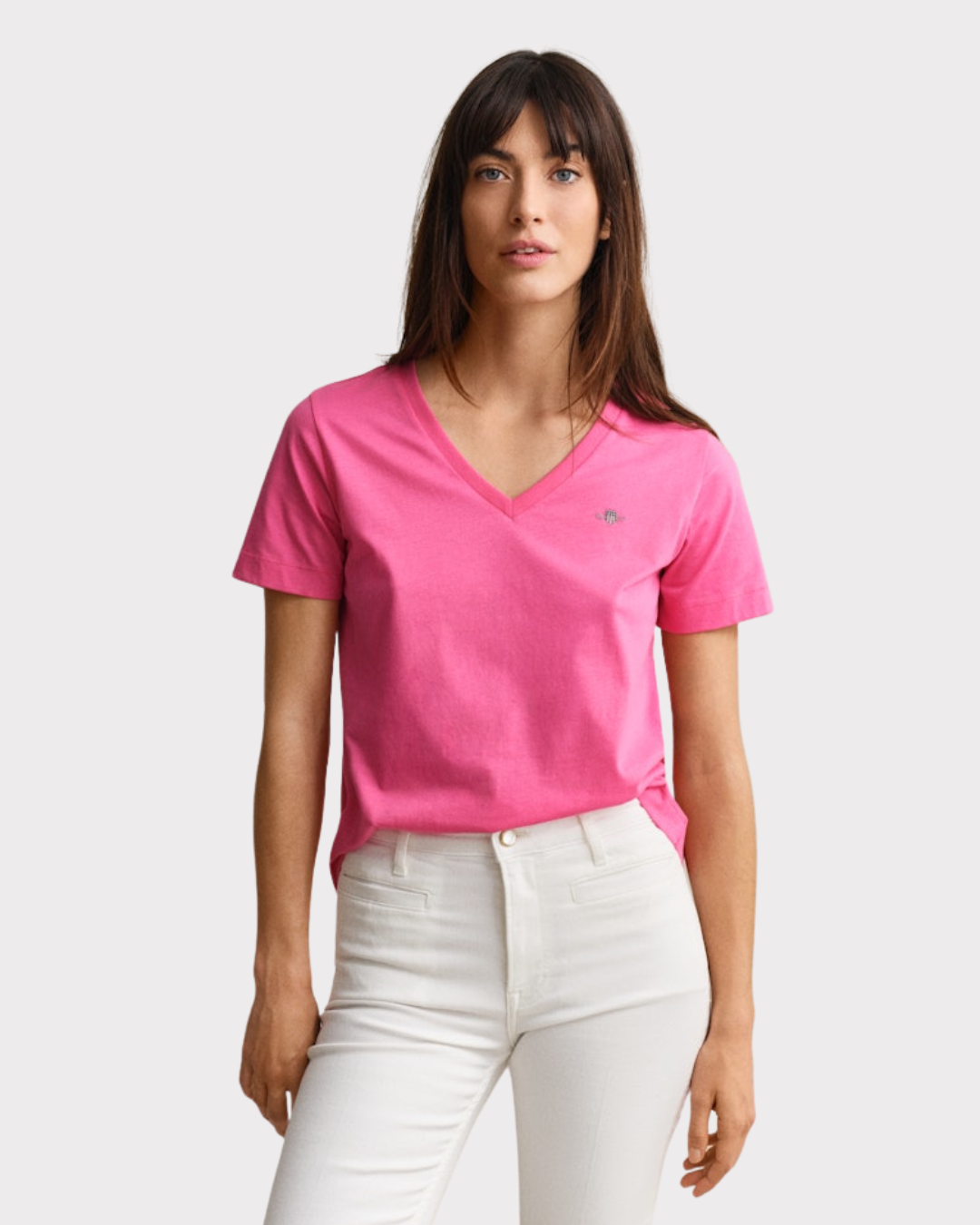 Reg Shield Ss V-Neck T-Shirt-T-shirt-Gant-Aandahls