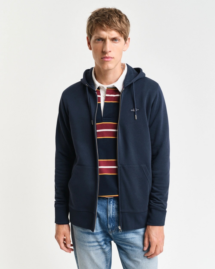 Reg Shield full zip hoodie-Genser-Gant-Aandahls