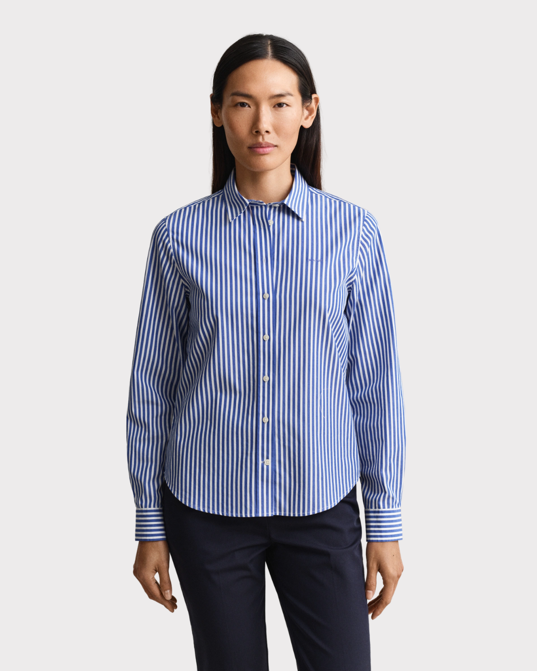 Reg Striped Linen Ls Shirt-Skjorter-Gant-Aandahls