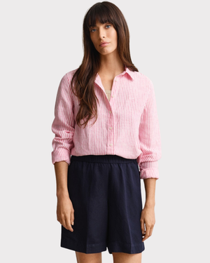 Reg Striped Linen Ls Shirt-Skjorter-Gant-Aandahls
