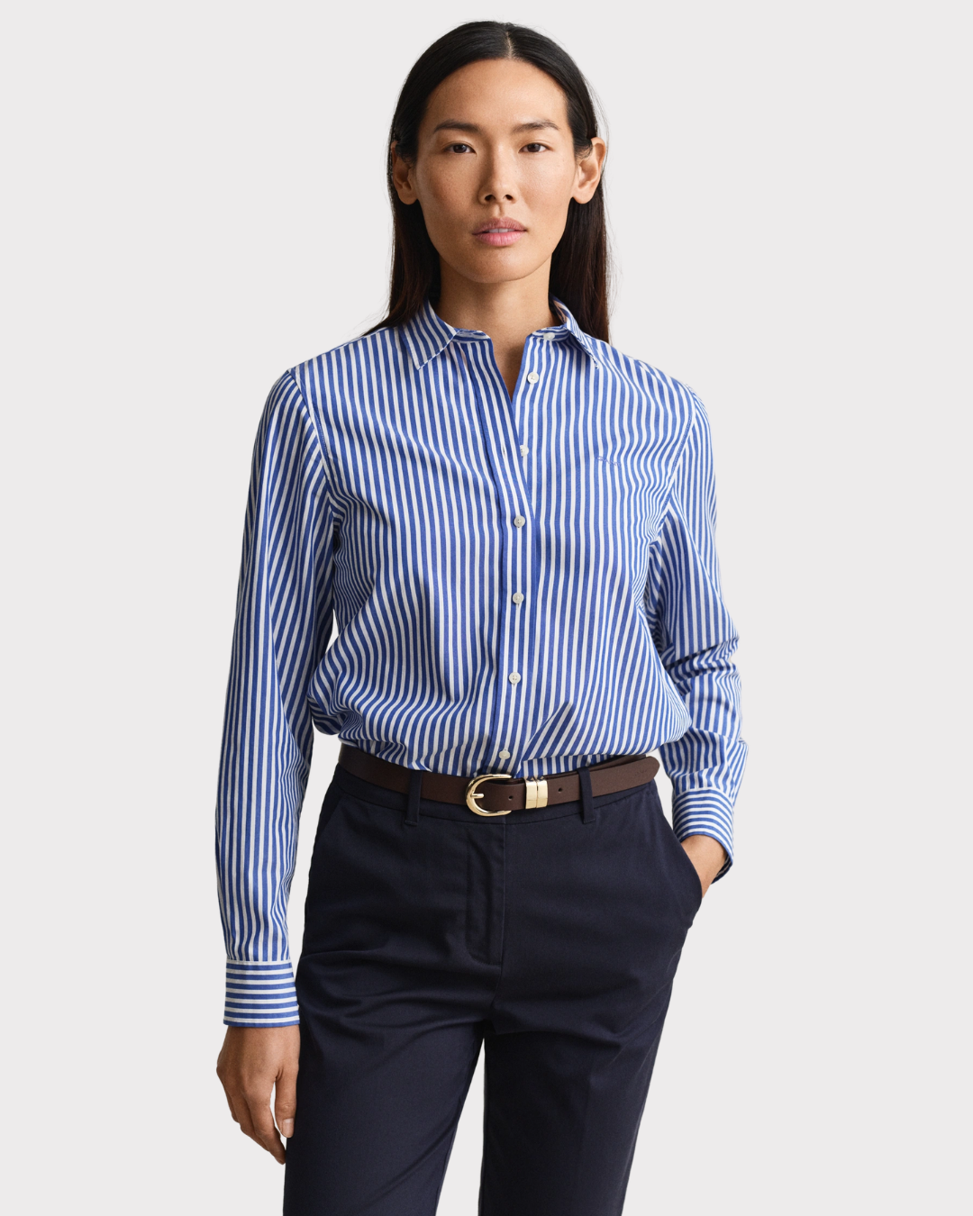 Reg Striped Linen Ls Shirt-Skjorter-Gant-Aandahls