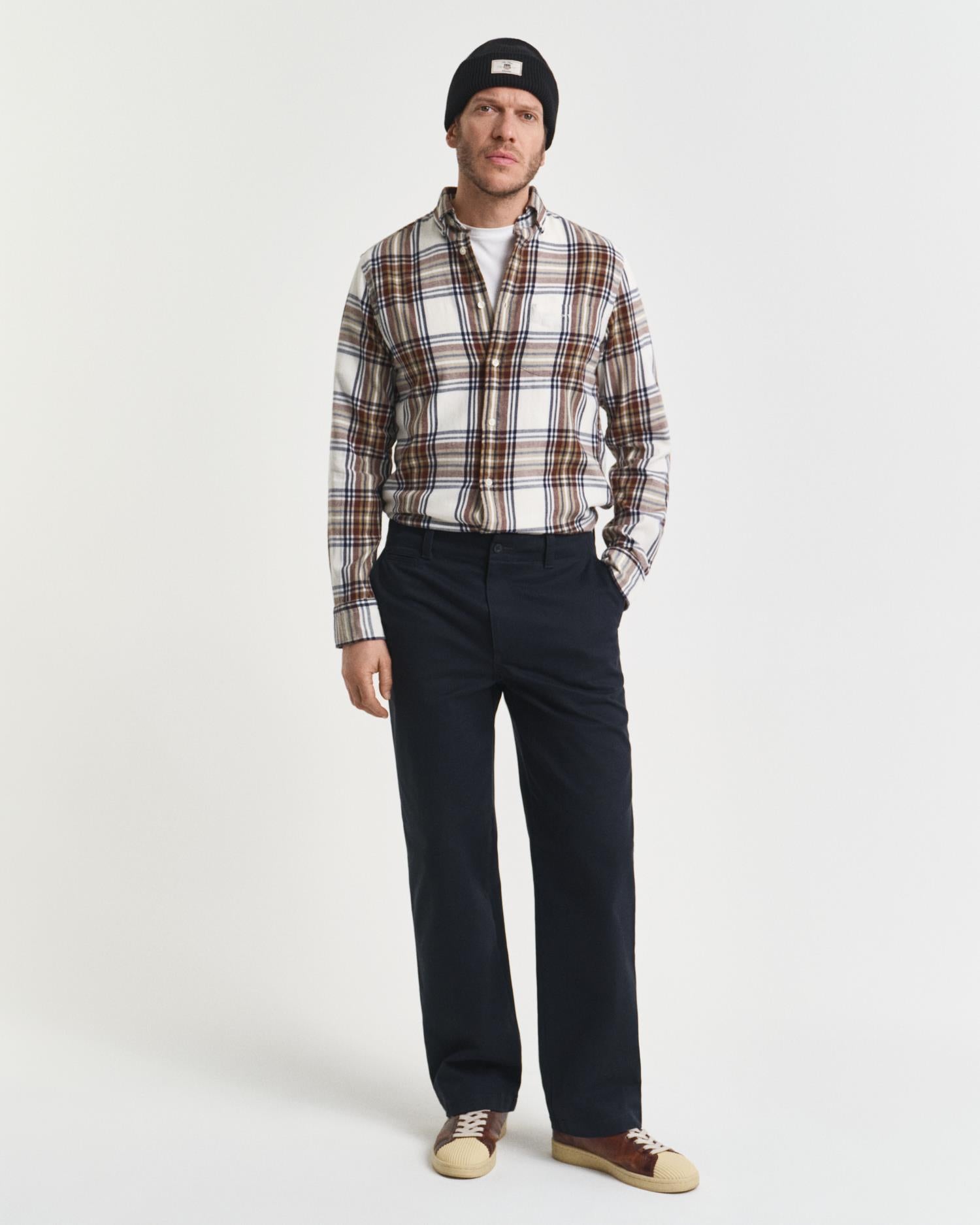 Reg Windblown Flannel Check Shirt-Skjorte-Gant-Aandahls