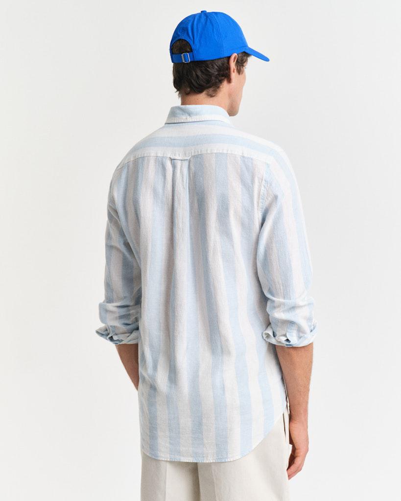 Reg cotton linen bold stripe shirt-Skjorte-Gant-Aandahls