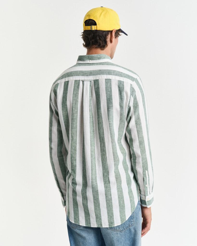 Reg cotton linen bold stripe shirt-Skjorte-Gant-Aandahls