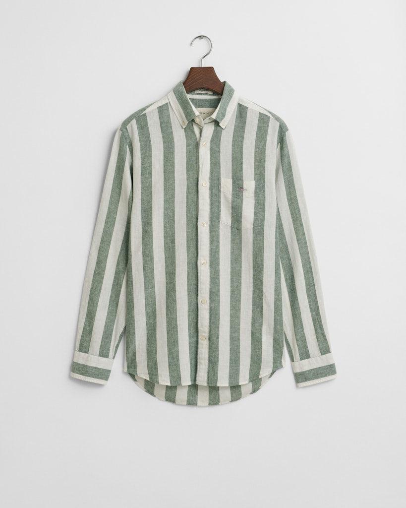 Reg cotton linen bold stripe shirt-Skjorte-Gant-Aandahls