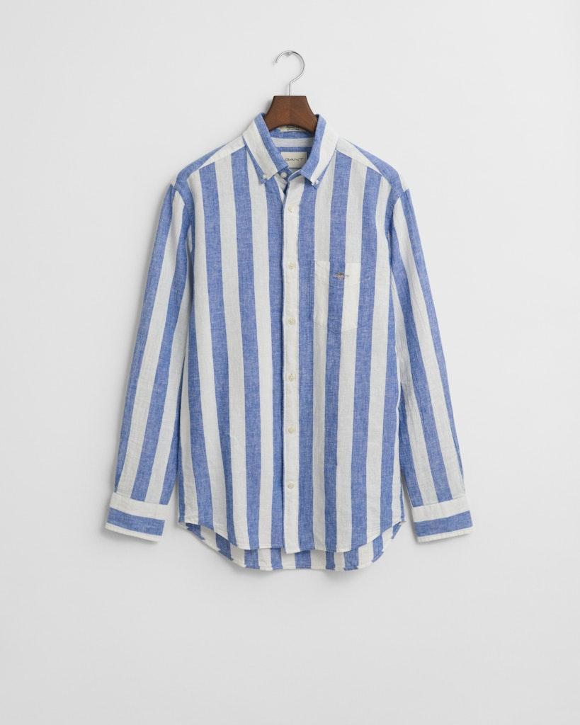 Reg cotton linen bold stripe shirt-Skjorte-Gant-Aandahls