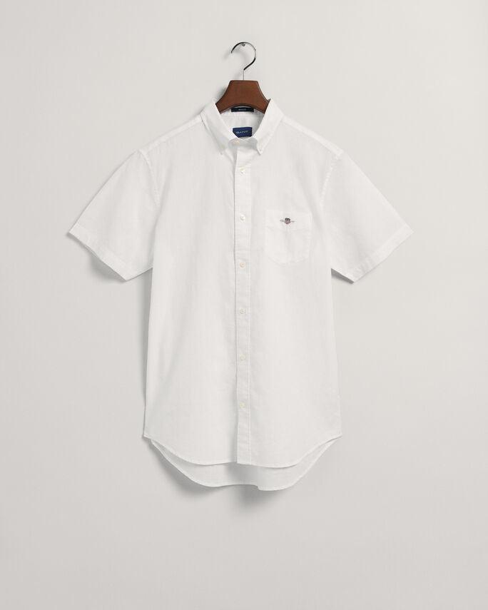 Reg cotton linen ss shirt-Skjorter-Gant-Aandahls