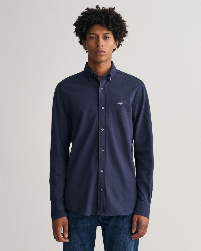 Reg jersey pique shirt-Skjorter-Gant-Aandahls