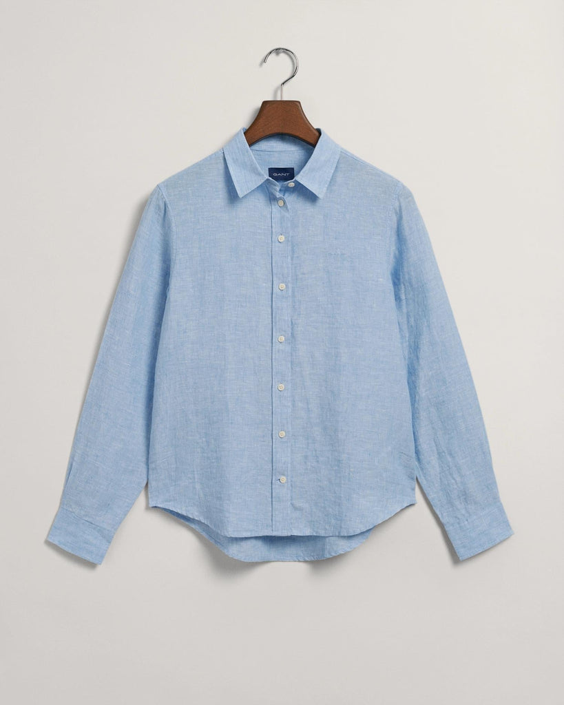 Reg linen chambray shirt-Skjorter-Gant-Aandahls