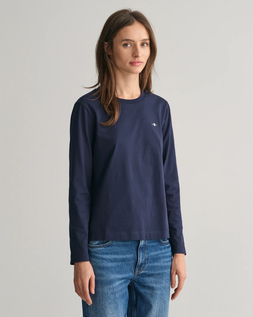 Reg shield LS t-shirt-Genser-Gant-Aandahls