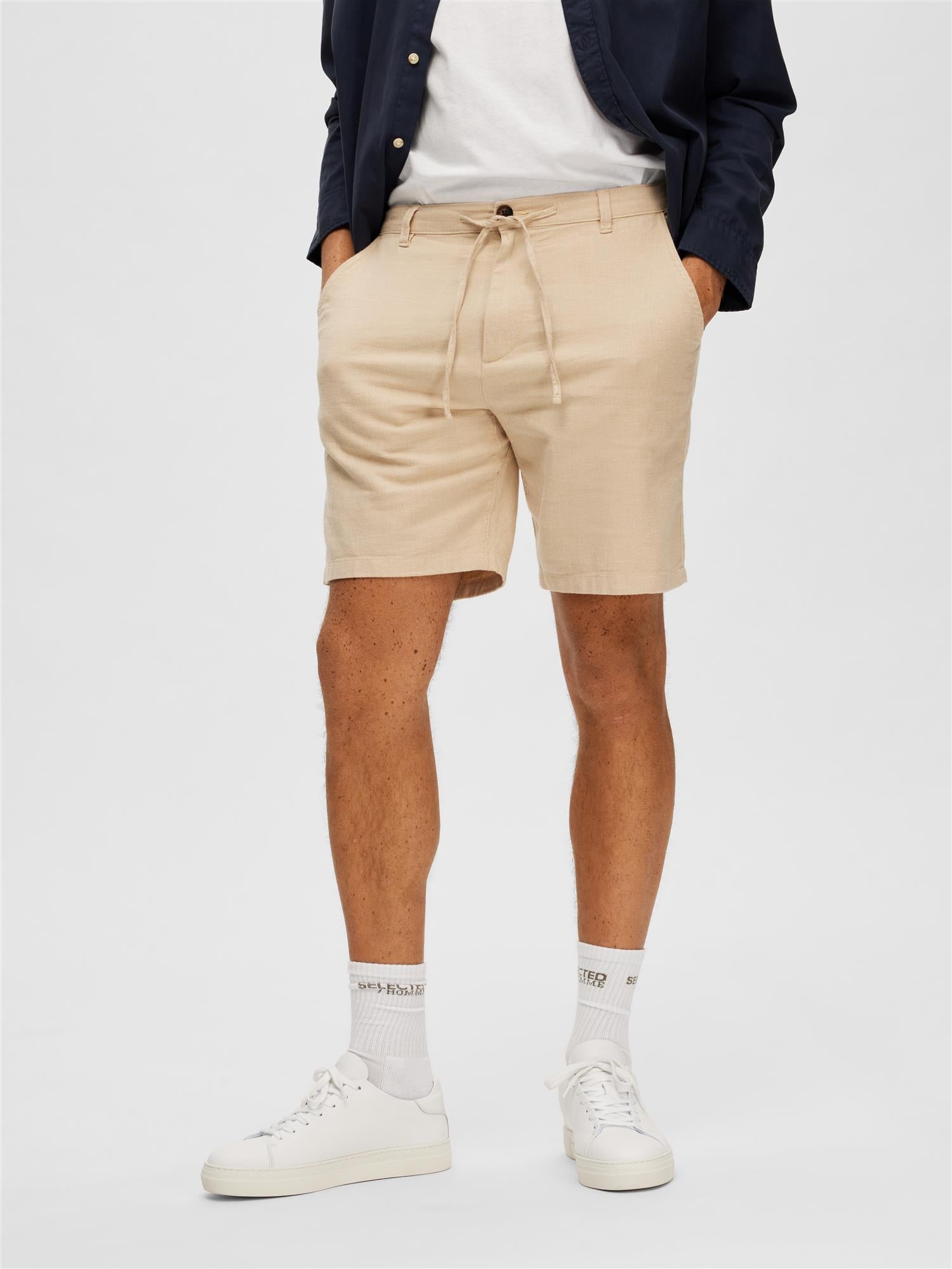 Regular-Brody Linen Shorts Noos-Shorts-Selected Homme-Aandahls