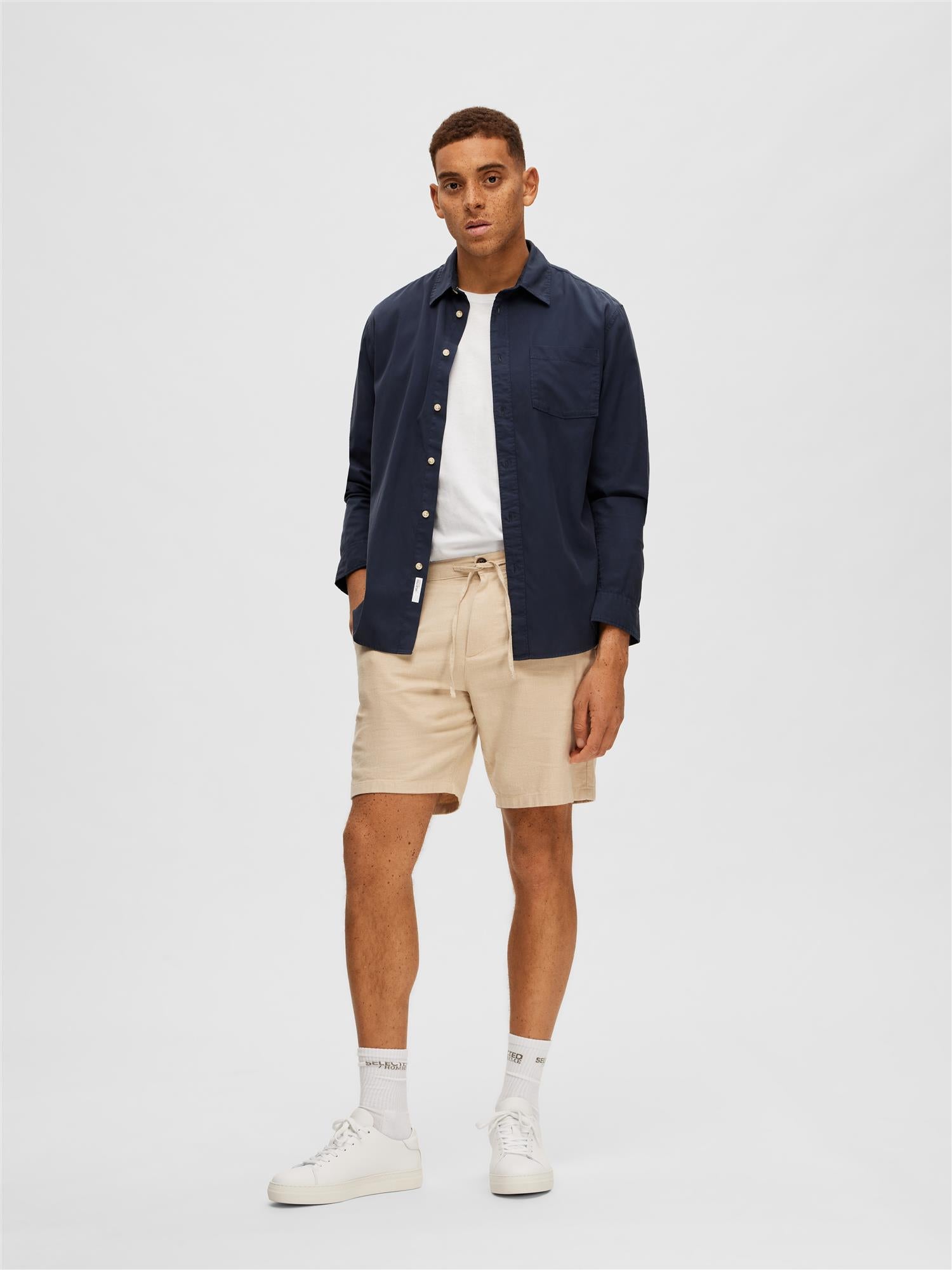 Regular-Brody Linen Shorts Noos-Shorts-Selected Homme-Aandahls