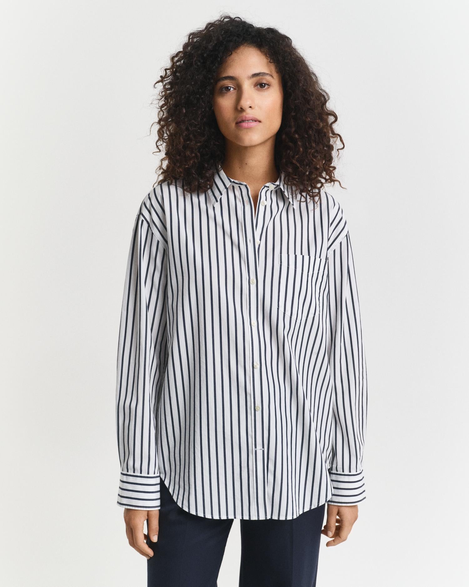 Rel Classic Poplin Striped Shirt-Skjorte-Gant-Aandahls